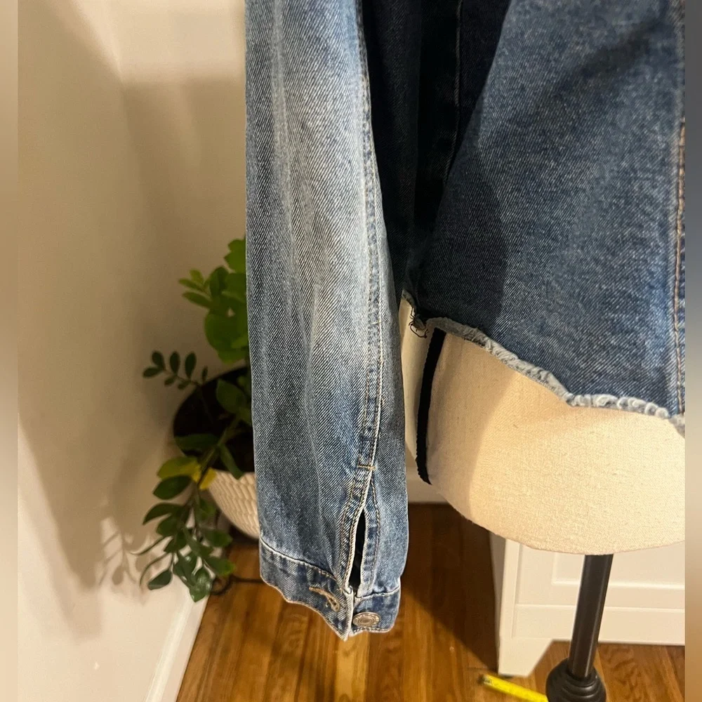 Wax Jean Distressed Blue Denim Jacket - Picture 7 of 14